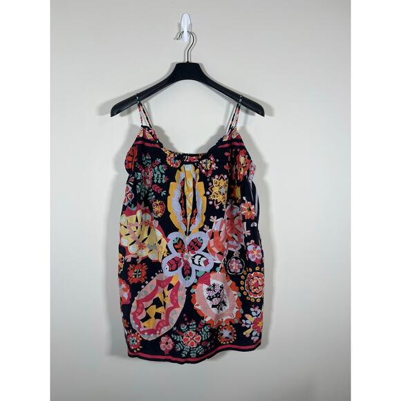 See by Chloe Mini Sweetheart Cotton Silk Blend Dress Floral Boho Whimsical Sz 8 - Picture 1 of 7